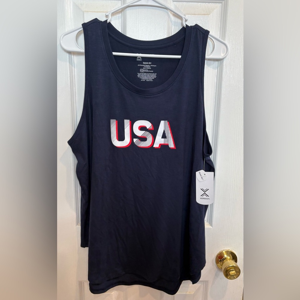 NWT Xersion Women’s USA athletic tank size XL